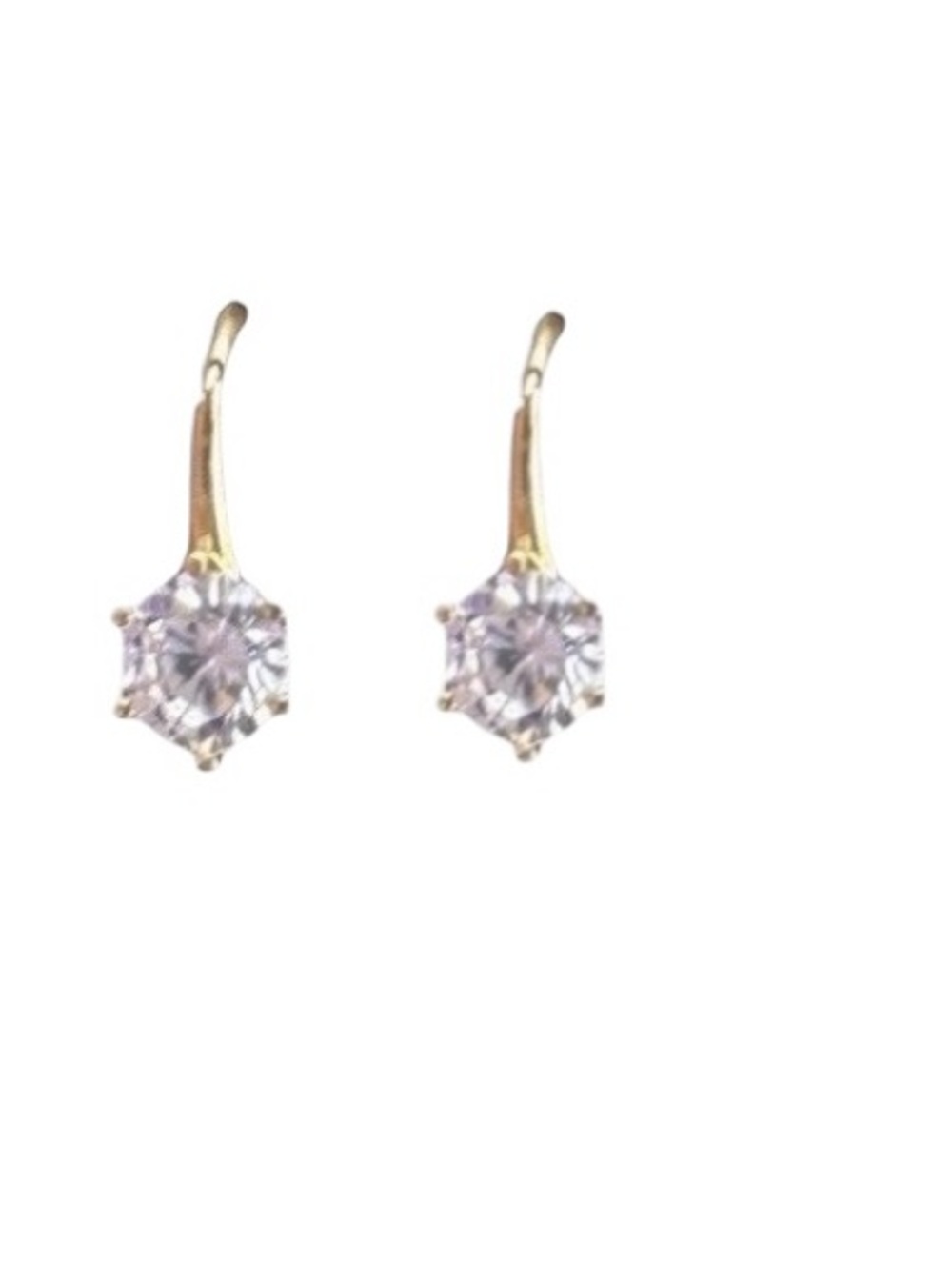 Anthropologie Gold and CZ French Wire Earrings- Perfect! NEW!